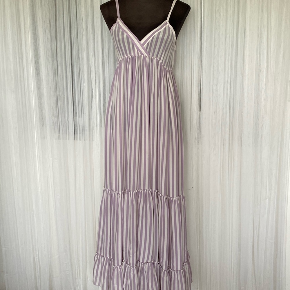 REDUCED! Maxi dress! Heidi klum for New Balance! 100% silk teared ruffles Size S